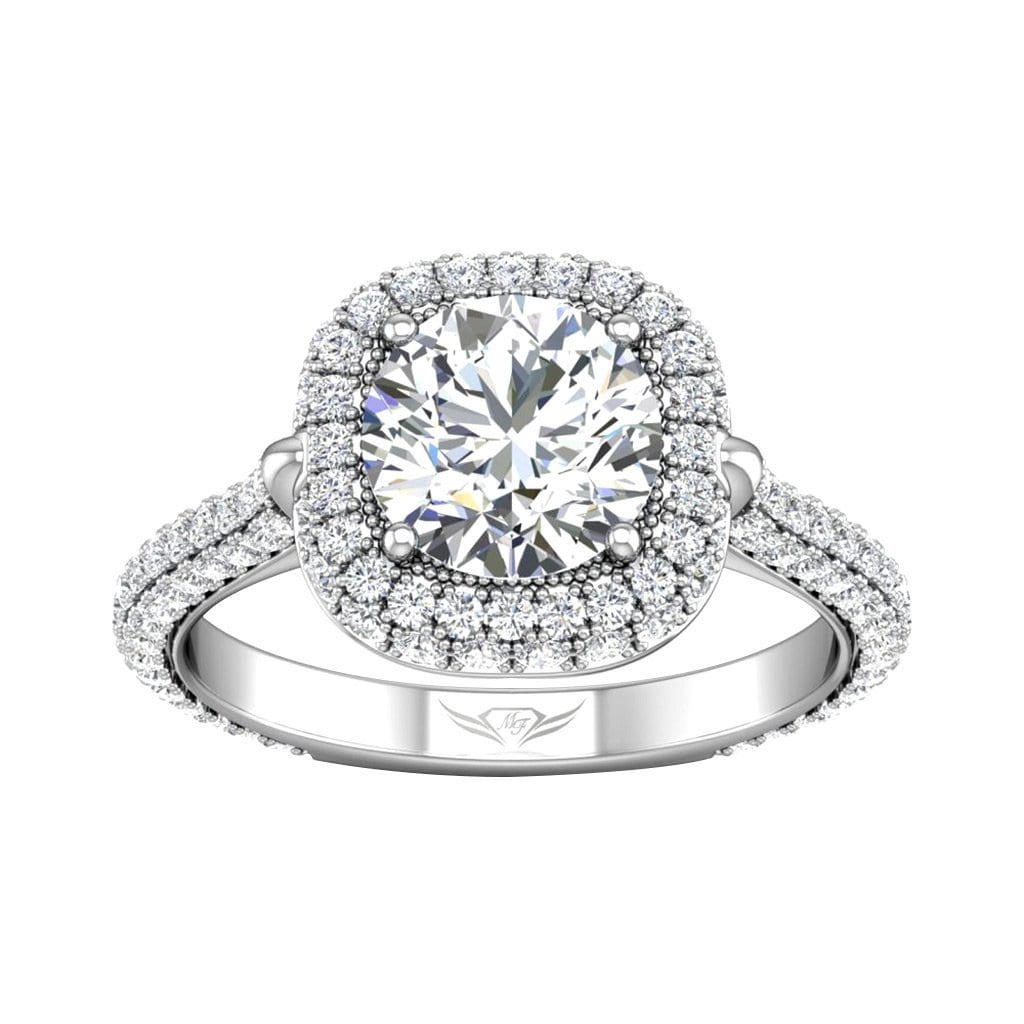 Vincents Fine Jewelry | Martin Flyer | Micropave Halo Engagement Ring