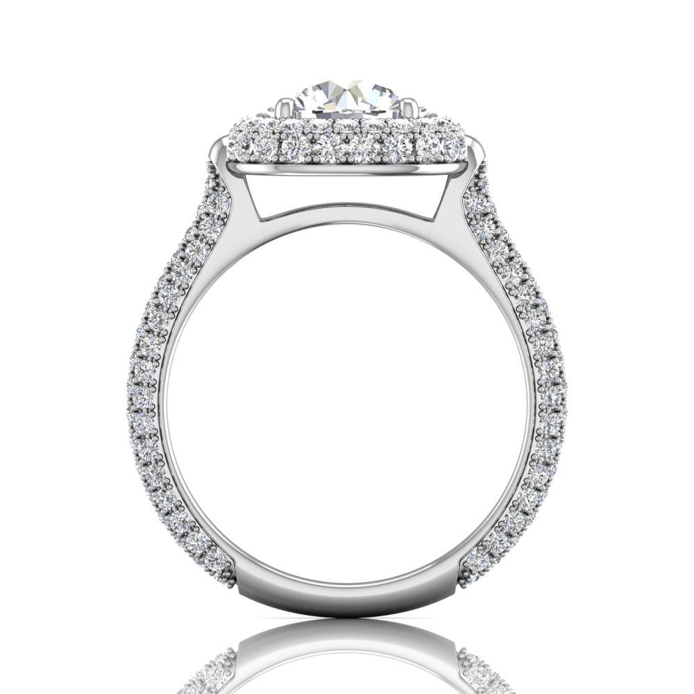 Vincents Fine Jewelry | Martin Flyer | Micropave Halo Engagement Ring