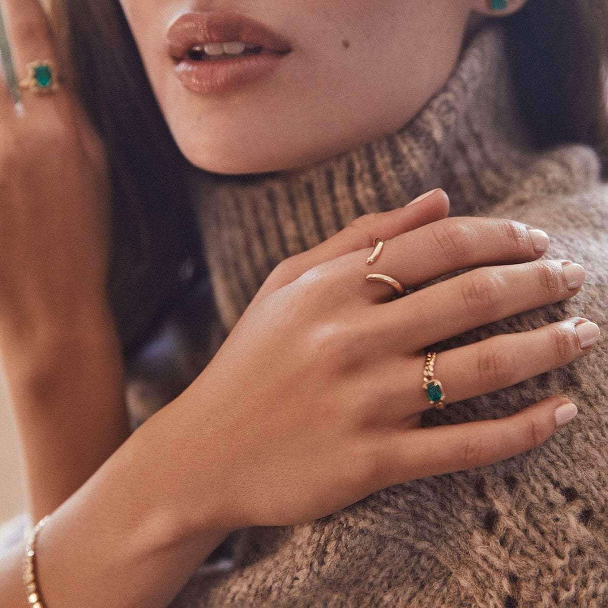 Solid Gold Tusk Wrap Ring