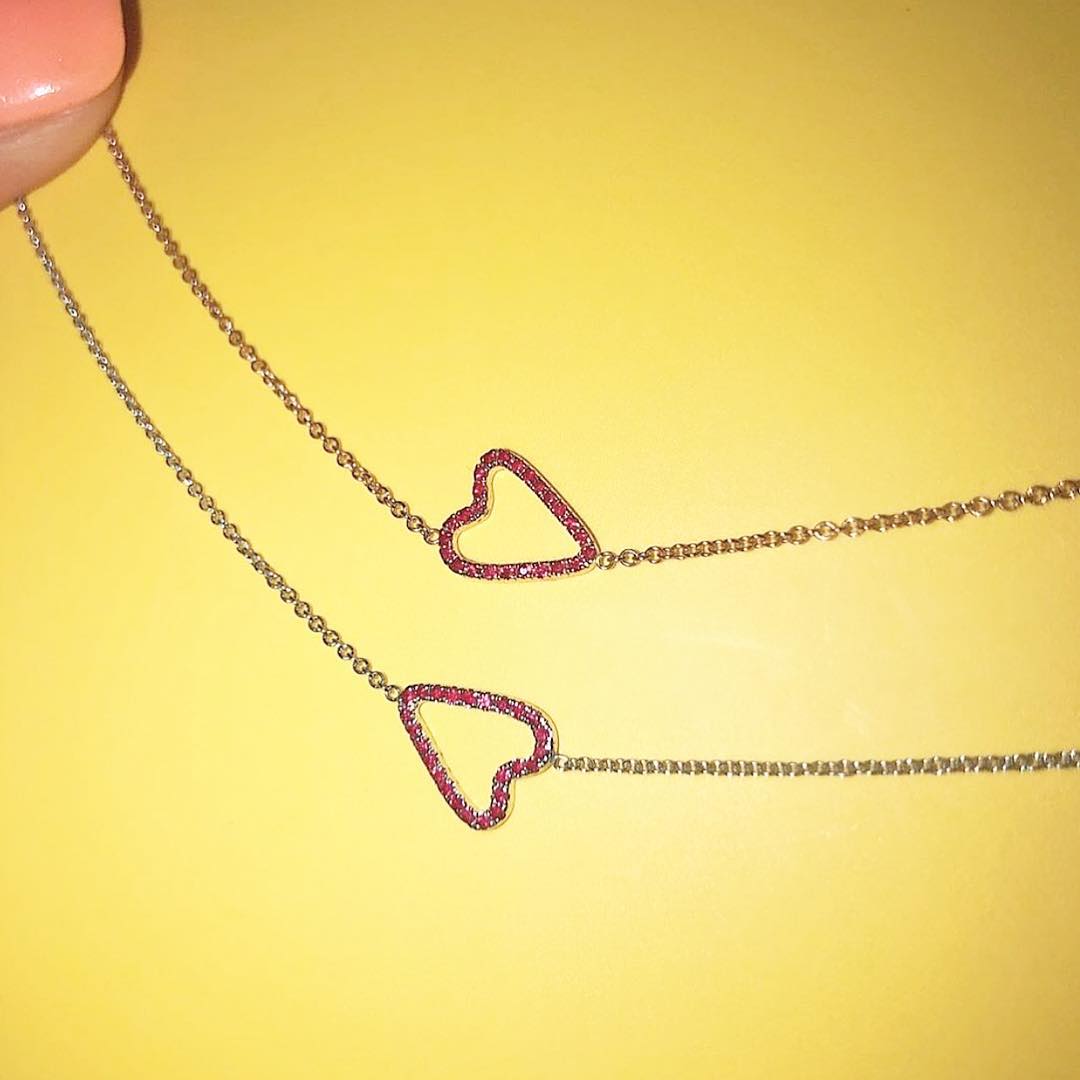 Vincents Fine Jewelry | Jane Kaye | Sideways Pave Heart Necklace