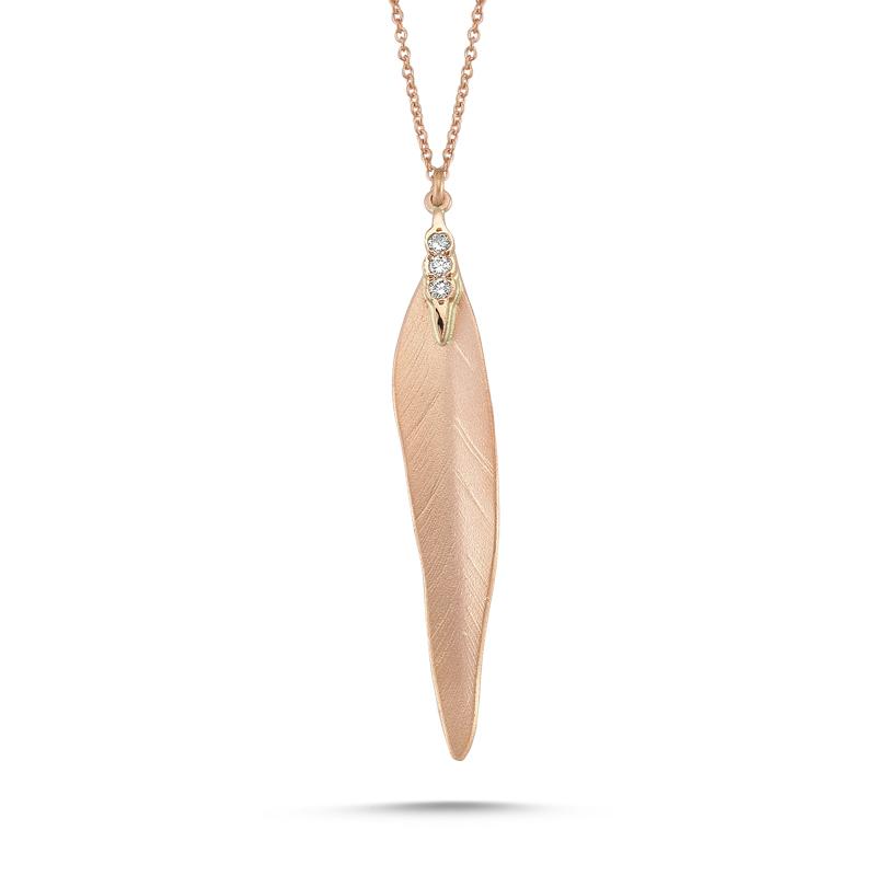 Vincents Fine Jewelry | Slender Vertical Leaf Pendant | Own Your Story