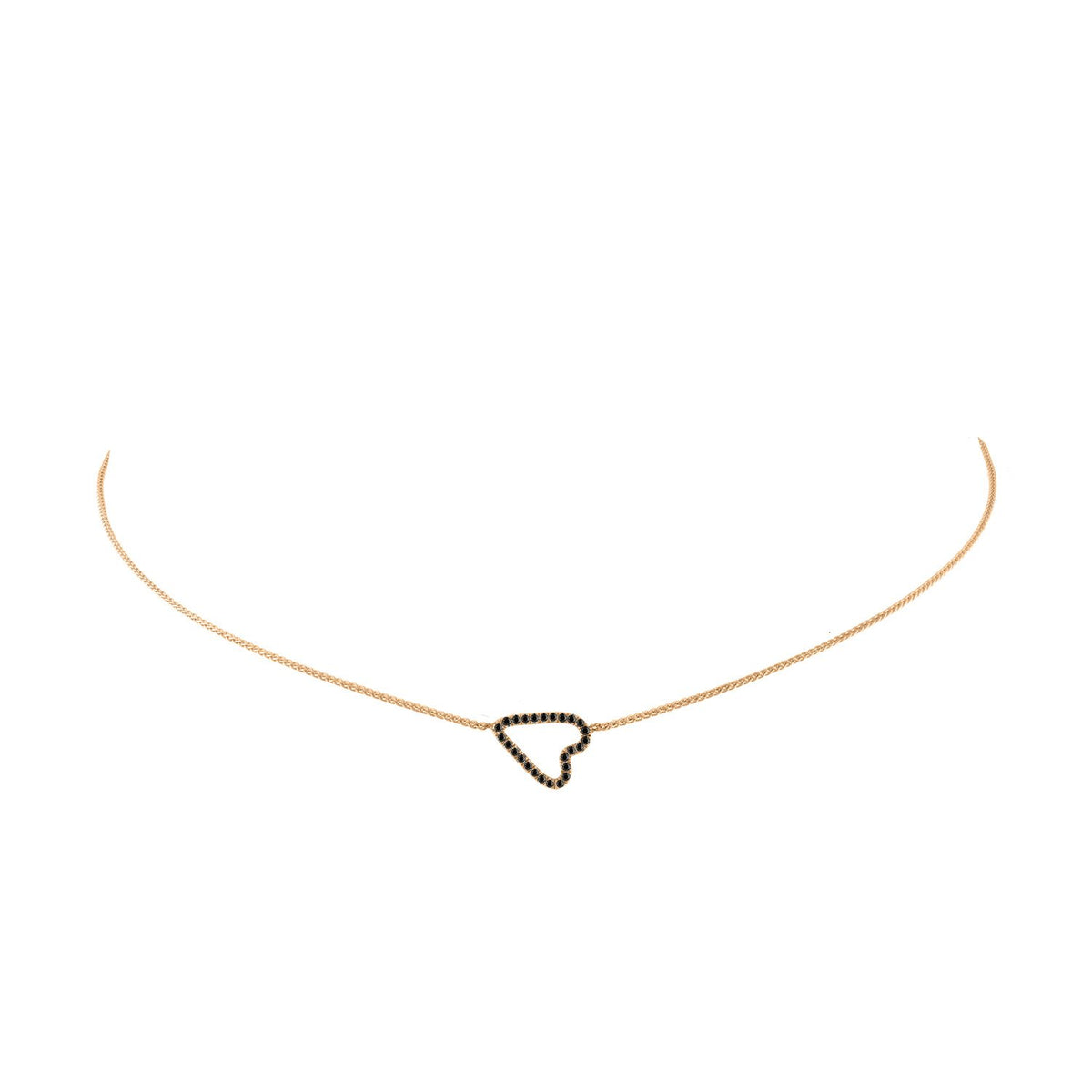  Jane Kaye | Sideways Pave Heart Necklace
