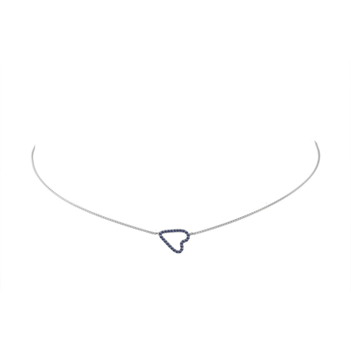 Vincents Fine Jewelry | Jane Kaye | Sideways Pave Heart Necklace