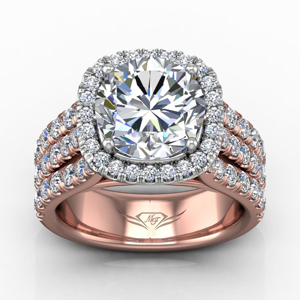 Vincents Fine Jewelry | Martin Flyer | Cutdown Micropave Split Shank Remount