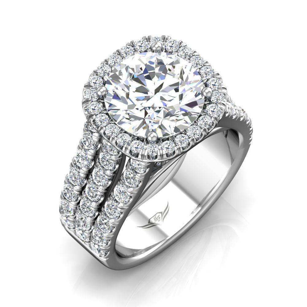 Vincents Fine Jewelry | Martin Flyer | Cutdown Micropave Split Shank Remount