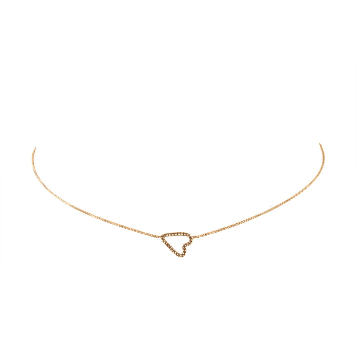 Vincents Fine Jewelry | Jane Kaye | Sideways Pave Heart Necklace
