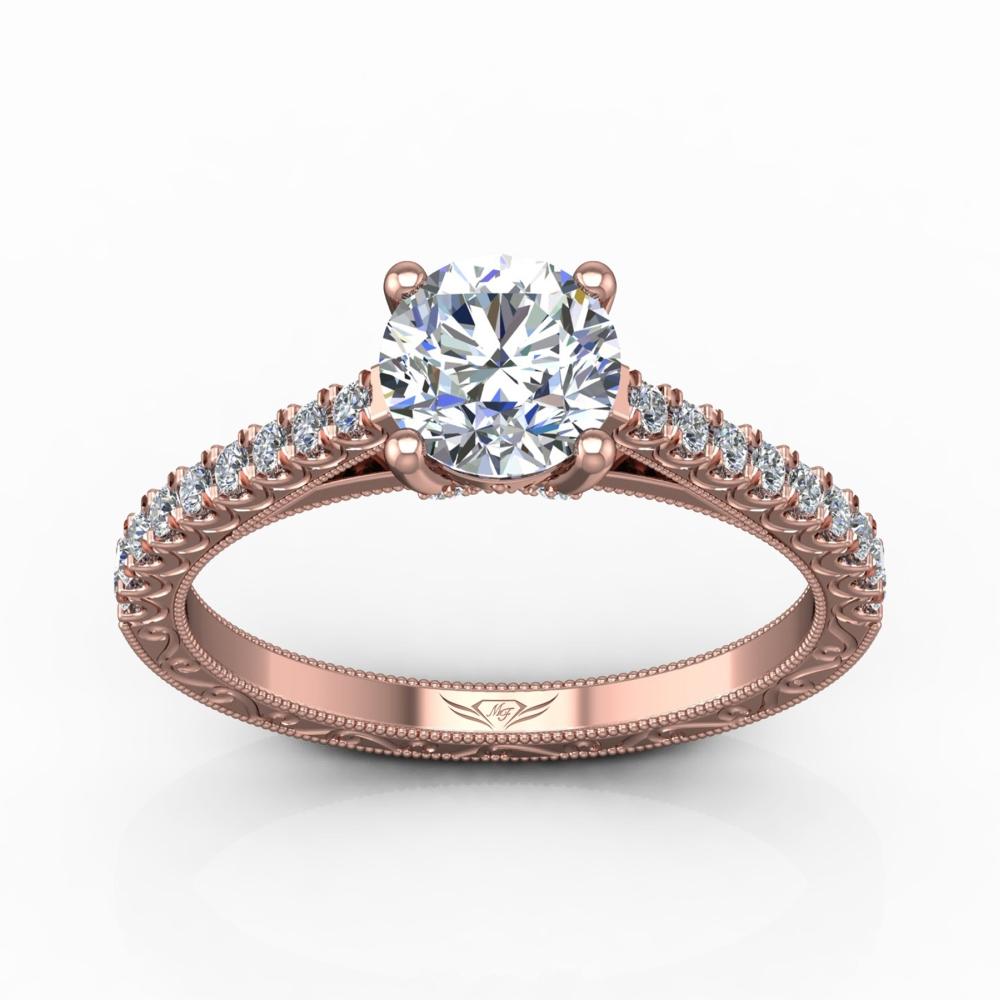 Vincents Fine Jewelry | Martin Flyer | Cutdown Micropave Engagement Ring
