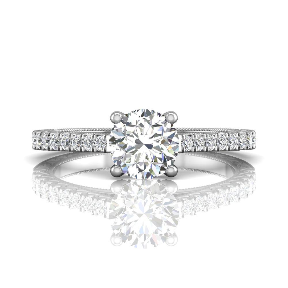 Vincents Fine Jewelry | Martin Flyer | Cutdown Micropave Engagement Ring