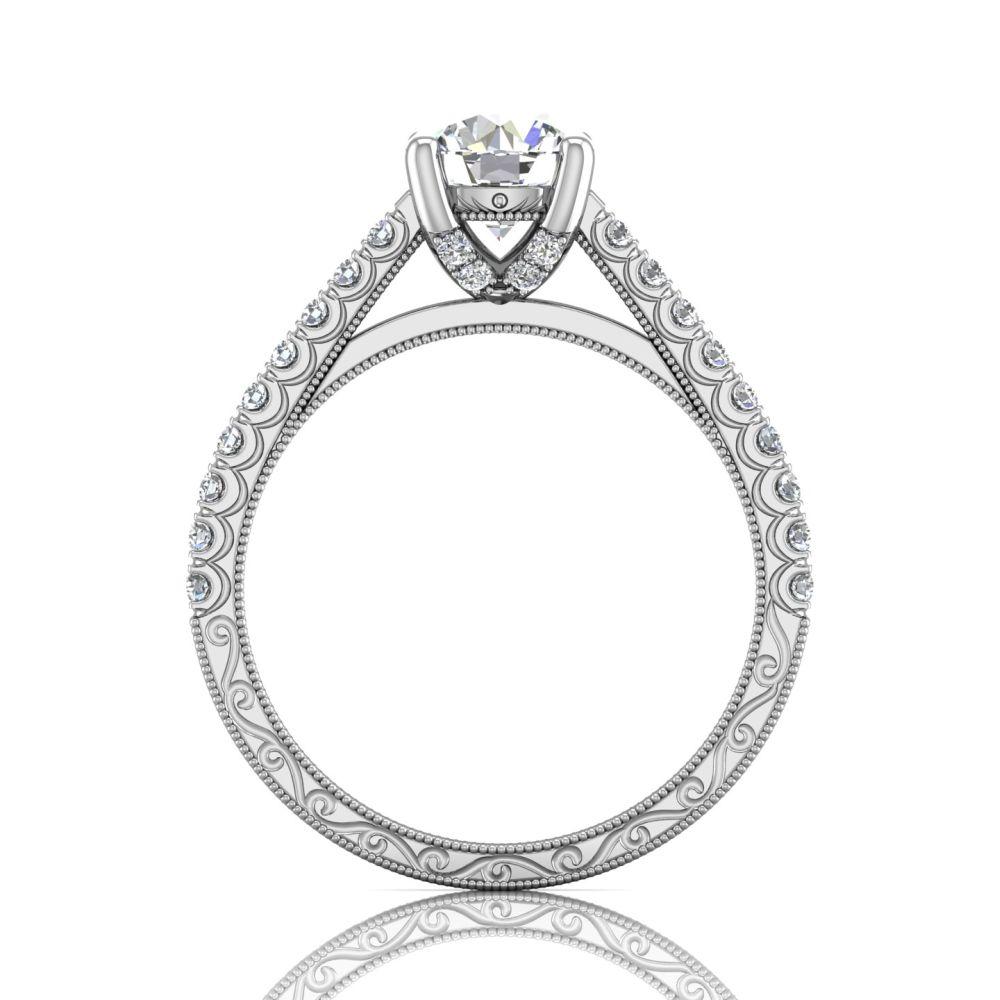 Vincents Fine Jewelry | Martin Flyer | Cutdown Micropave Engagement Ring