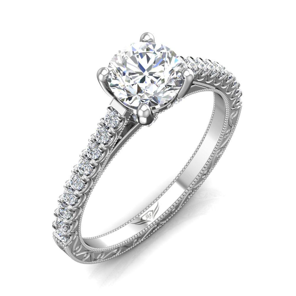 Vincents Fine Jewelry | Martin Flyer | Cutdown Micropave Engagement Ring