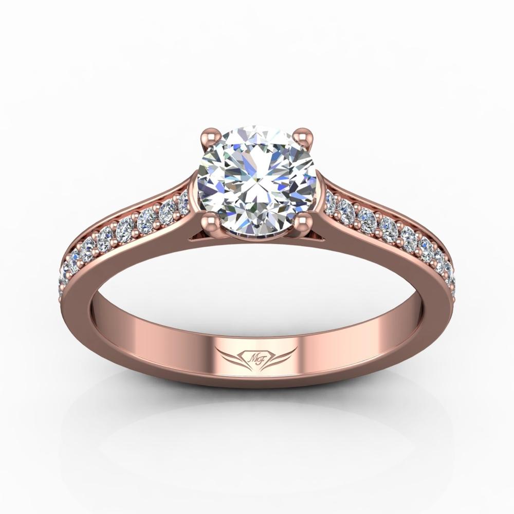 Vincents Fine Jewelry | Martin Flyer | Bead Set Micropave Engagement Ring