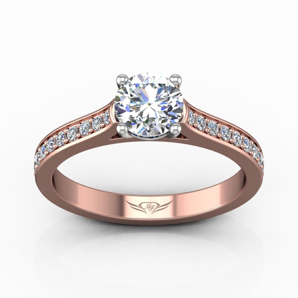 Vincents Fine Jewelry | Martin Flyer | Bead Set Micropave Engagement Ring