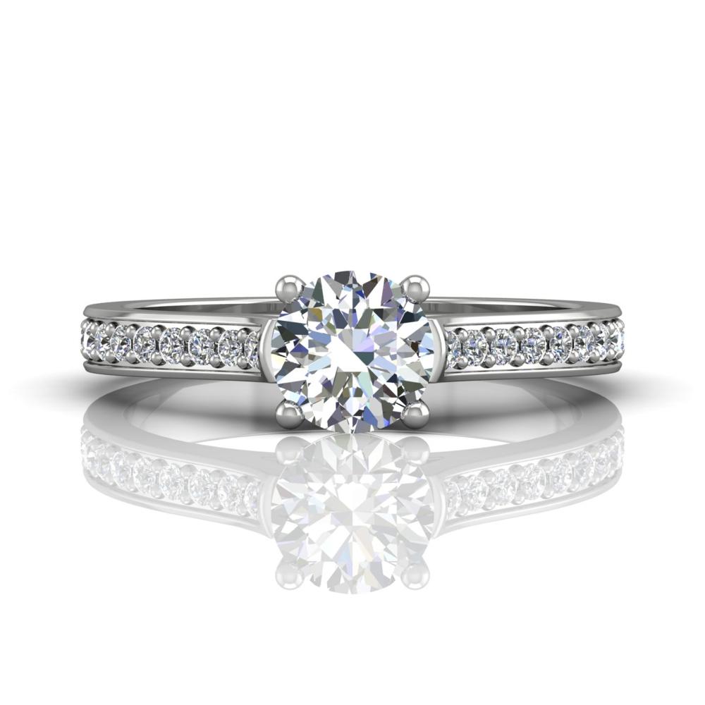 Vincents Fine Jewelry | Martin Flyer | Bead Set Micropave Engagement Ring