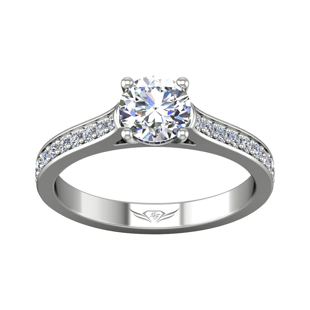 Vincents Fine Jewelry | Martin Flyer | Bead Set Micropave Engagement Ring