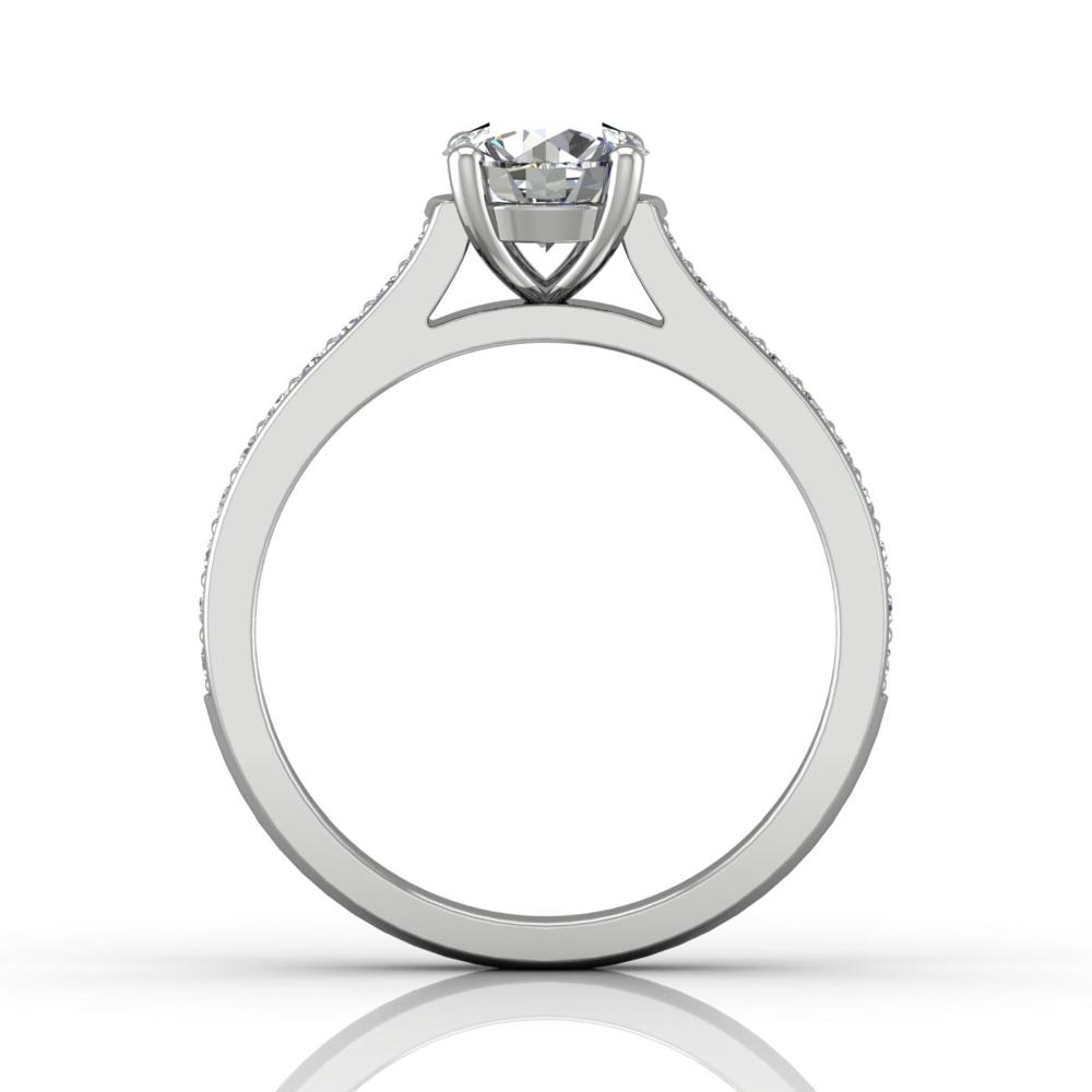 Vincents Fine Jewelry | Martin Flyer | Bead Set Micropave Engagement Ring