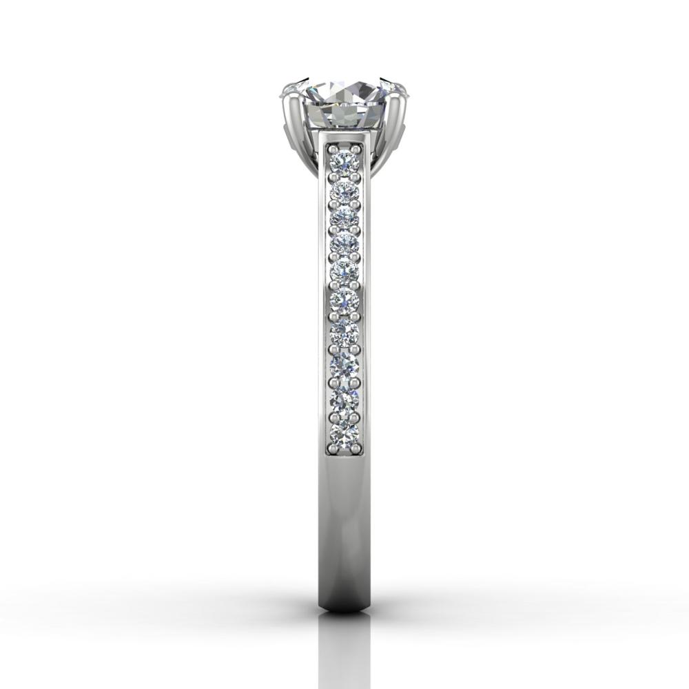 Vincents Fine Jewelry | Martin Flyer | Bead Set Micropave Engagement Ring