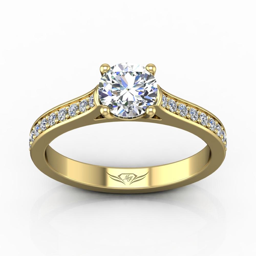 Vincents Fine Jewelry | Martin Flyer | Bead Set Micropave Engagement Ring