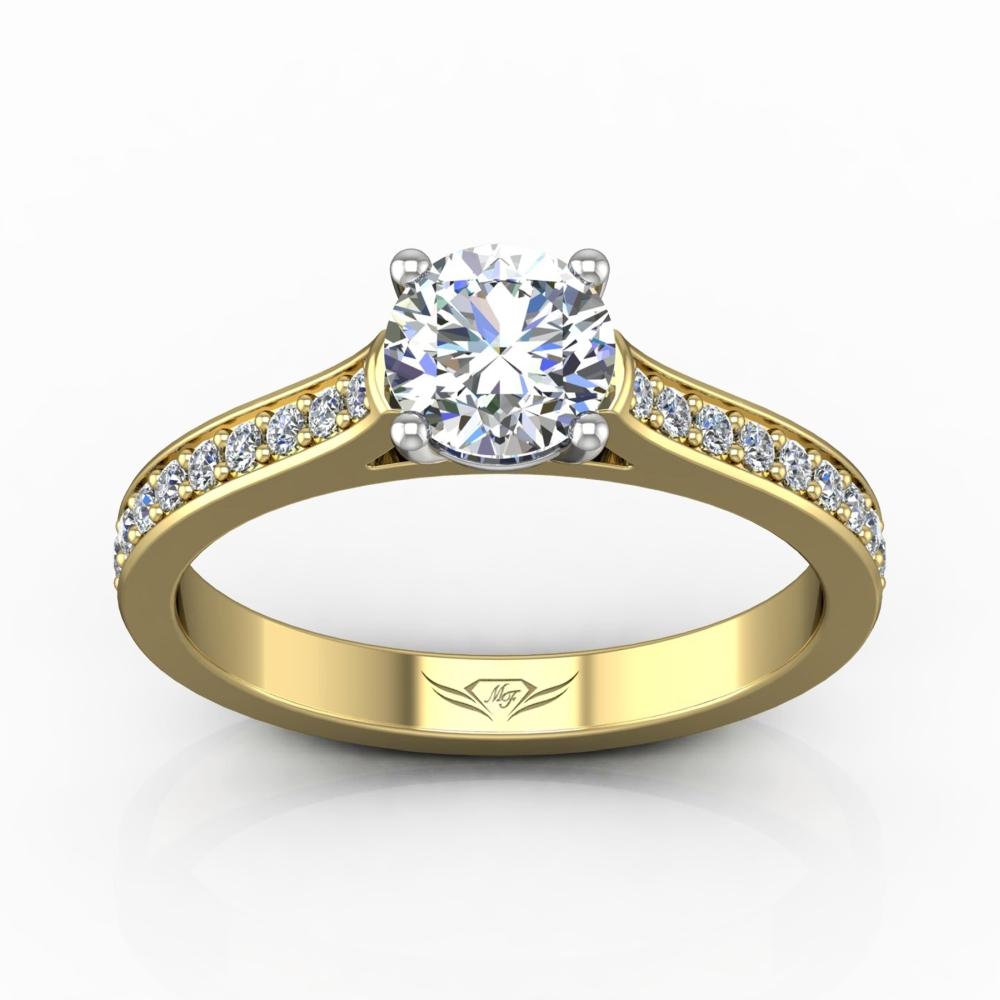 Vincents Fine Jewelry | Martin Flyer | Bead Set Micropave Engagement Ring
