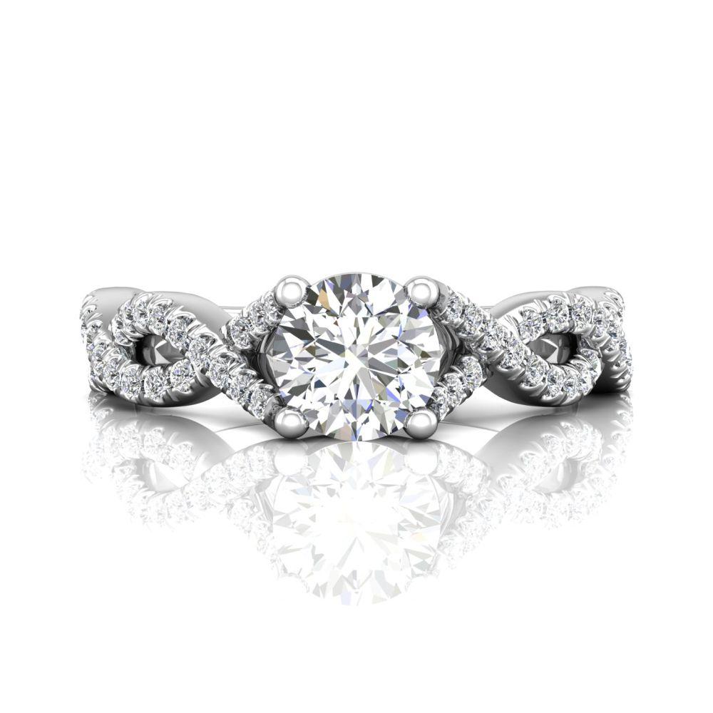 Vincents Fine Jewelry | Martin Flyer | Cutdown Micropave Halo Engagement Ring