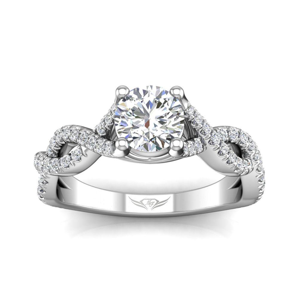 Vincents Fine Jewelry | Martin Flyer | Cutdown Micropave Halo Engagement Ring