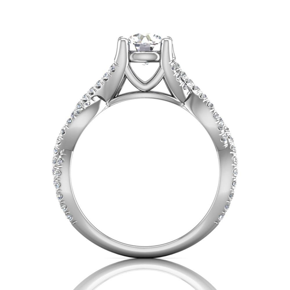 Vincents Fine Jewelry | Martin Flyer | Cutdown Micropave Halo Engagement Ring
