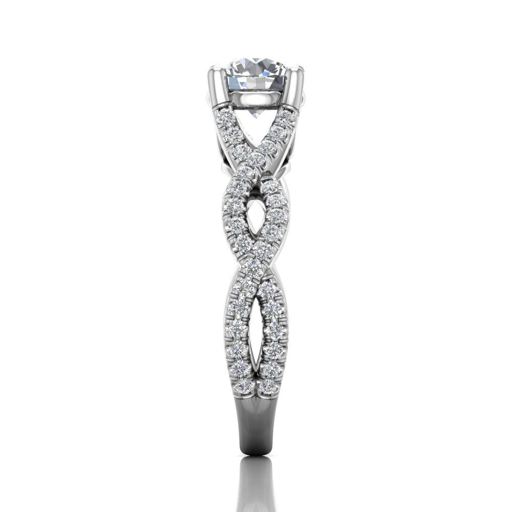 Vincents Fine Jewelry | Martin Flyer | Cutdown Micropave Halo Engagement Ring