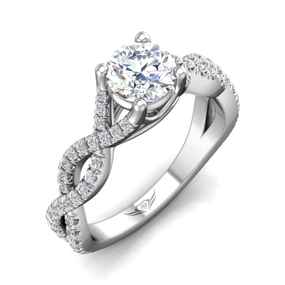 Vincents Fine Jewelry | Martin Flyer | Cutdown Micropave Halo Engagement Ring