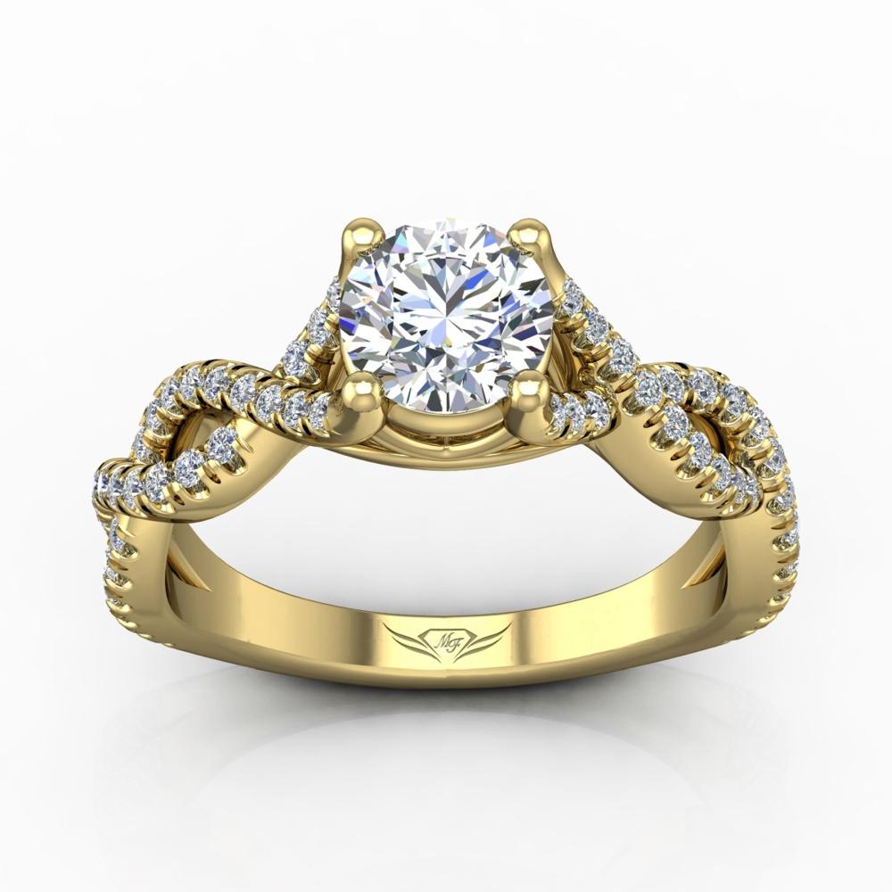 Vincents Fine Jewelry | Martin Flyer | Cutdown Micropave Halo Engagement Ring