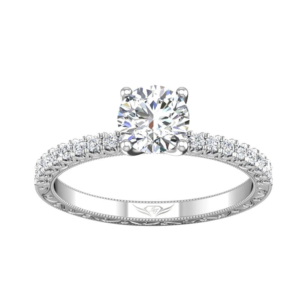 Vincents Fine Jewelry | Martin Flyer | Cutdown Micropave Hand Engraved Engagement Ring