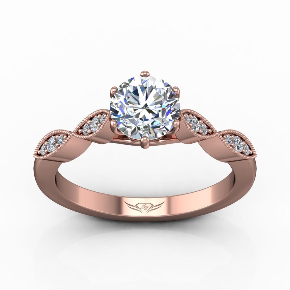 Vincents Fine Jewelry | Martin Flyer | Bead Set Micropave Engagement Ring