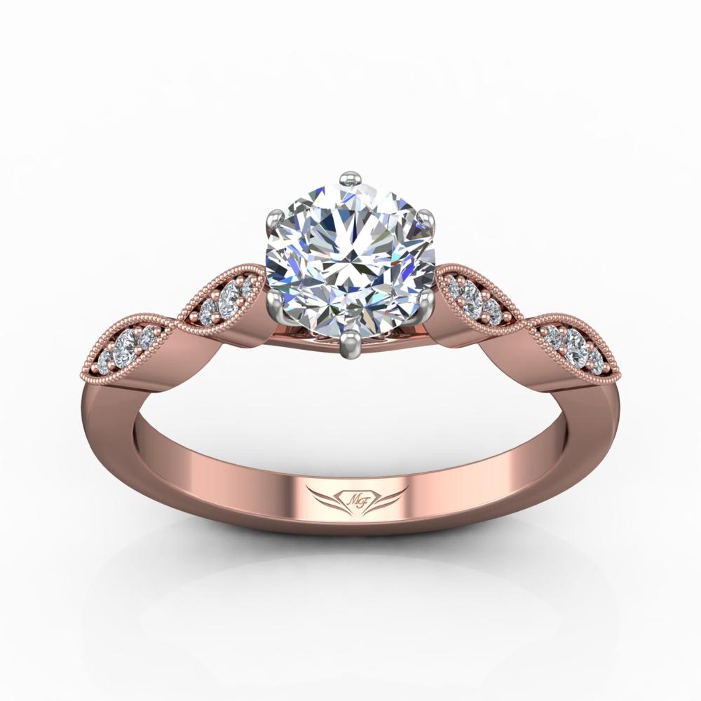 Vincents Fine Jewelry | Martin Flyer | Bead Set Micropave Engagement Ring