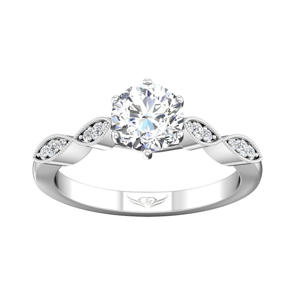 Vincents Fine Jewelry | Martin Flyer | Bead Set Micropave Engagement Ring