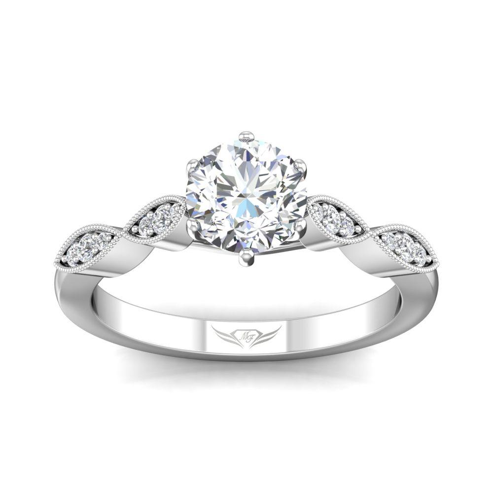 Vincents Fine Jewelry | Martin Flyer | Bead Set Micropave Engagement Ring