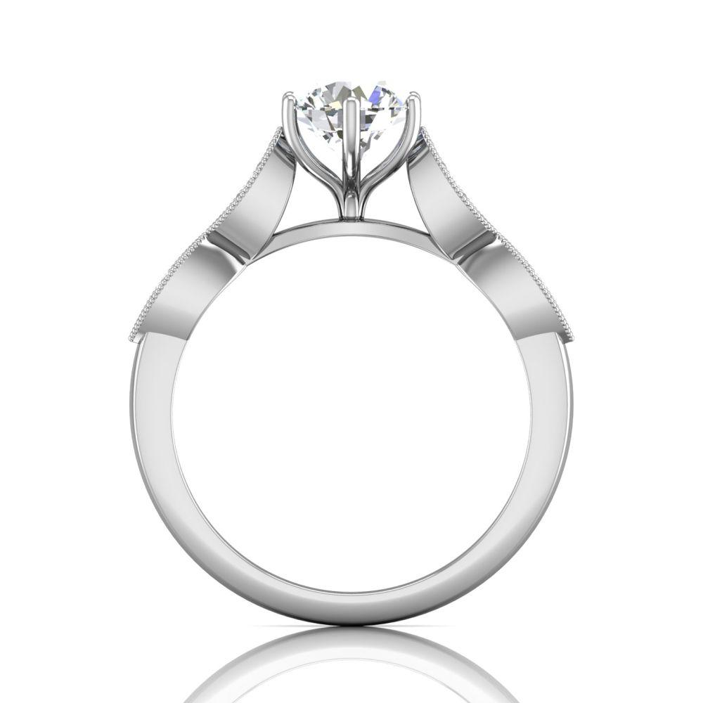 Vincents Fine Jewelry | Martin Flyer | Bead Set Micropave Engagement Ring