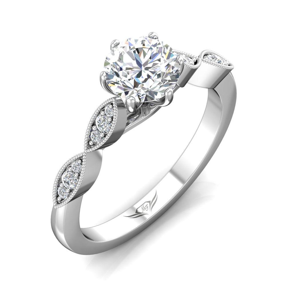 Vincents Fine Jewelry | Martin Flyer | Bead Set Micropave Engagement Ring