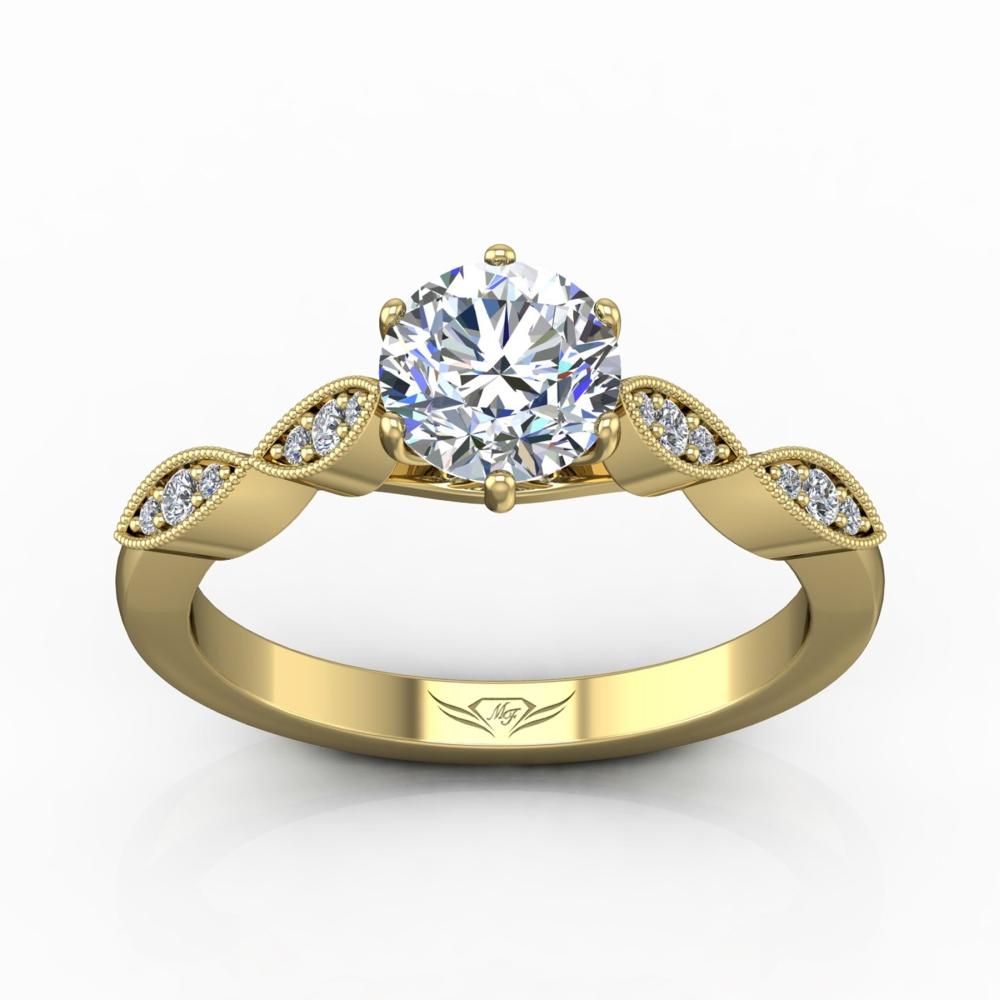 Vincents Fine Jewelry | Martin Flyer | Bead Set Micropave Engagement Ring