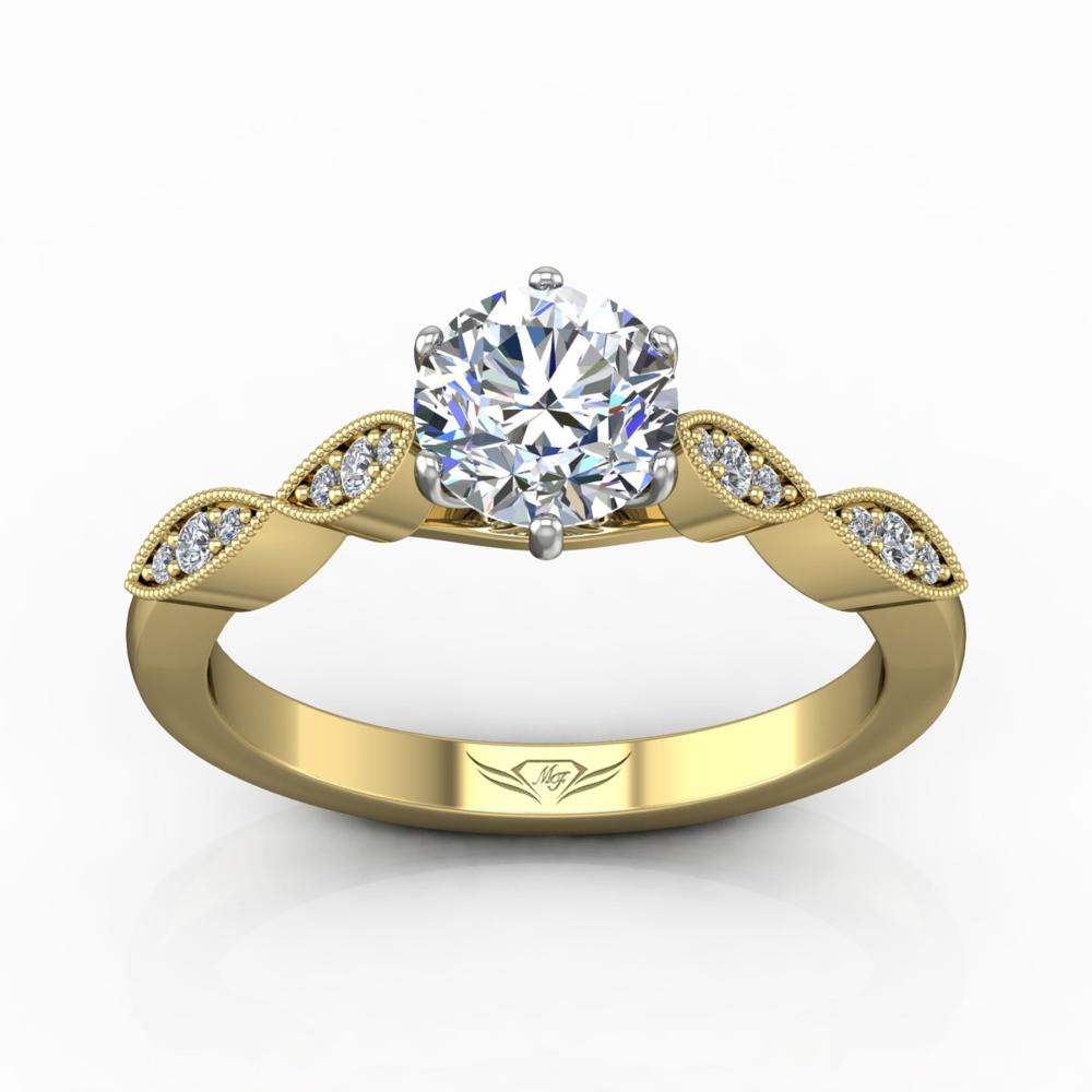 Vincents Fine Jewelry | Martin Flyer | Bead Set Micropave Engagement Ring