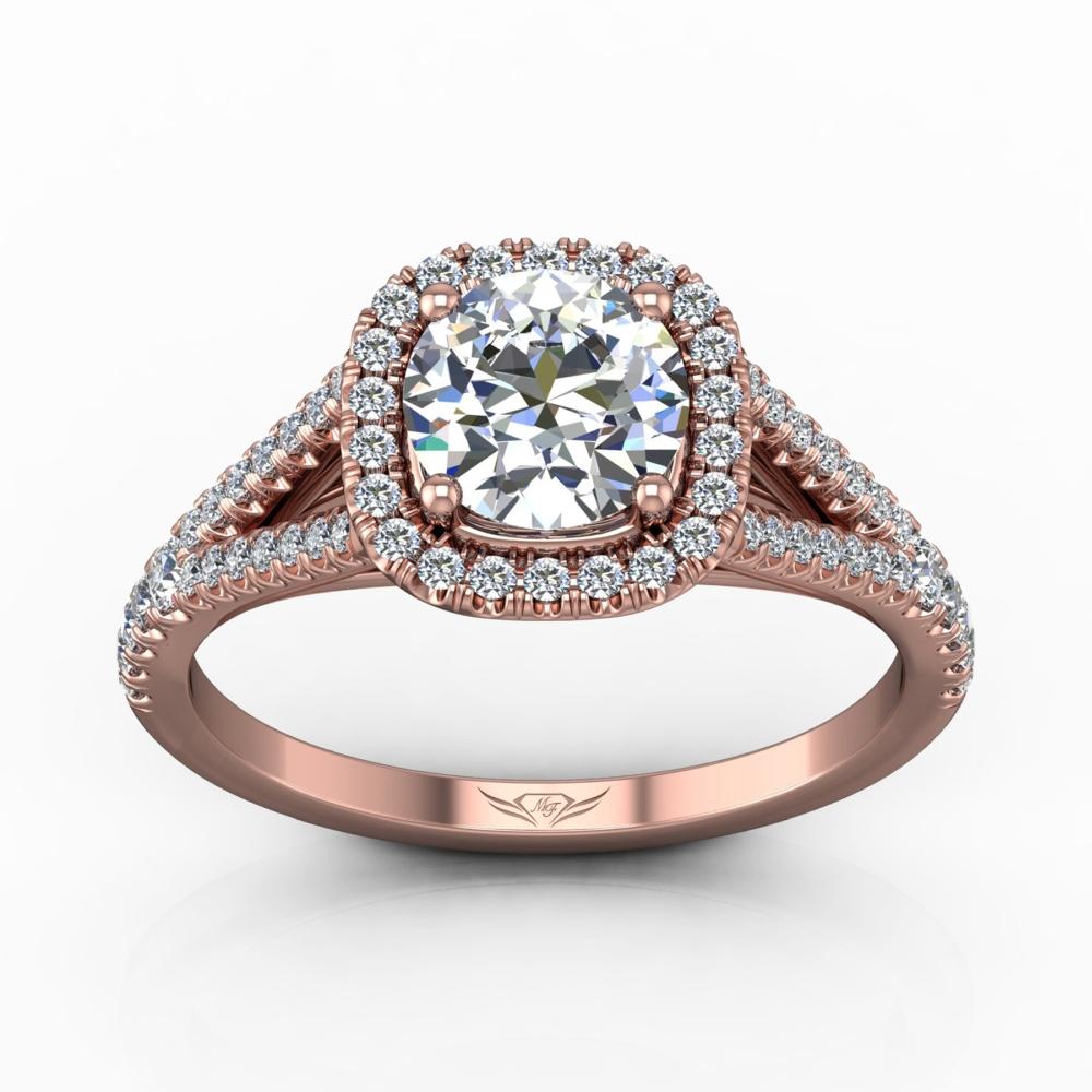 Vincents Fine Jewelry | Martin Flyer | Cutdown Micropave Halo Engagement Ring