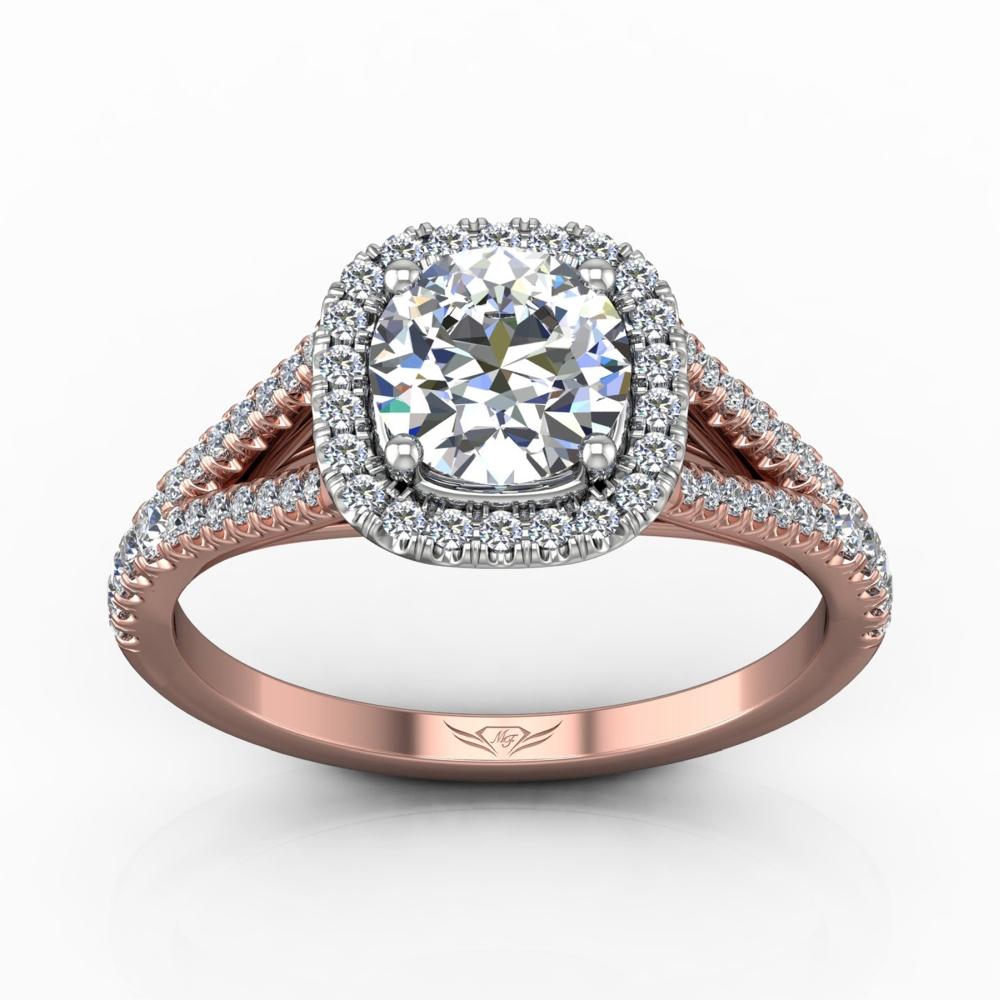 Vincents Fine Jewelry | Martin Flyer | Cutdown Micropave Halo Engagement Ring
