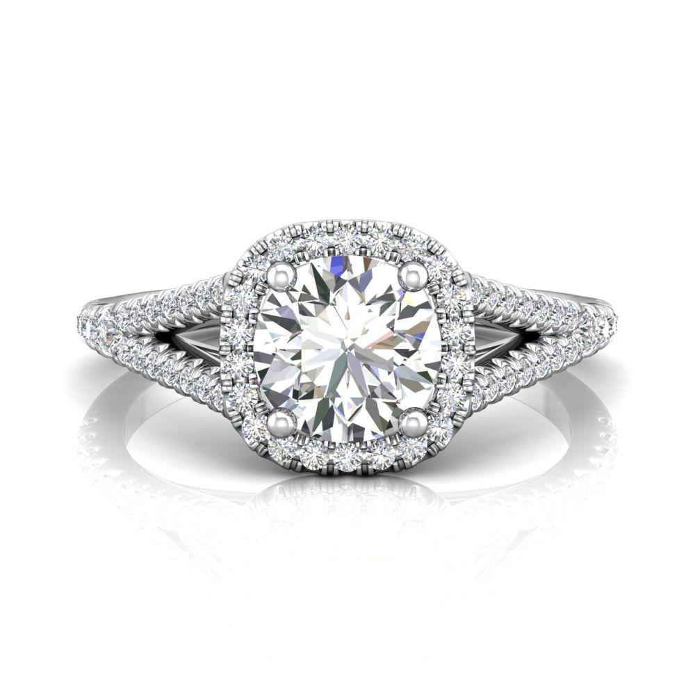 Vincents Fine Jewelry | Martin Flyer | Cutdown Micropave Halo Engagement Ring