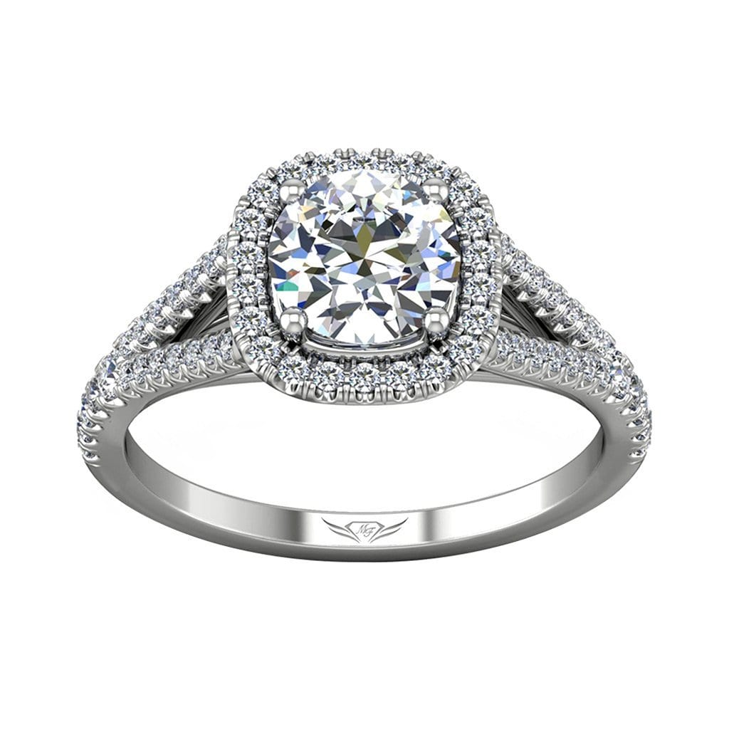 Vincents Fine Jewelry | Martin Flyer | Cutdown Micropave Halo Engagement Ring