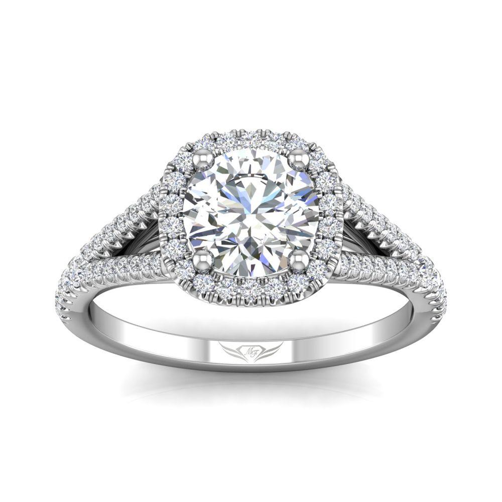 Vincents Fine Jewelry | Martin Flyer | Cutdown Micropave Halo Engagement Ring