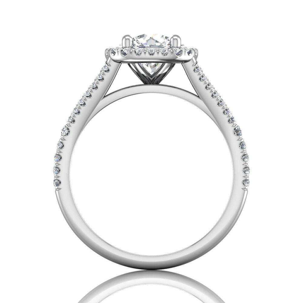 Vincents Fine Jewelry | Martin Flyer | Cutdown Micropave Halo Engagement Ring