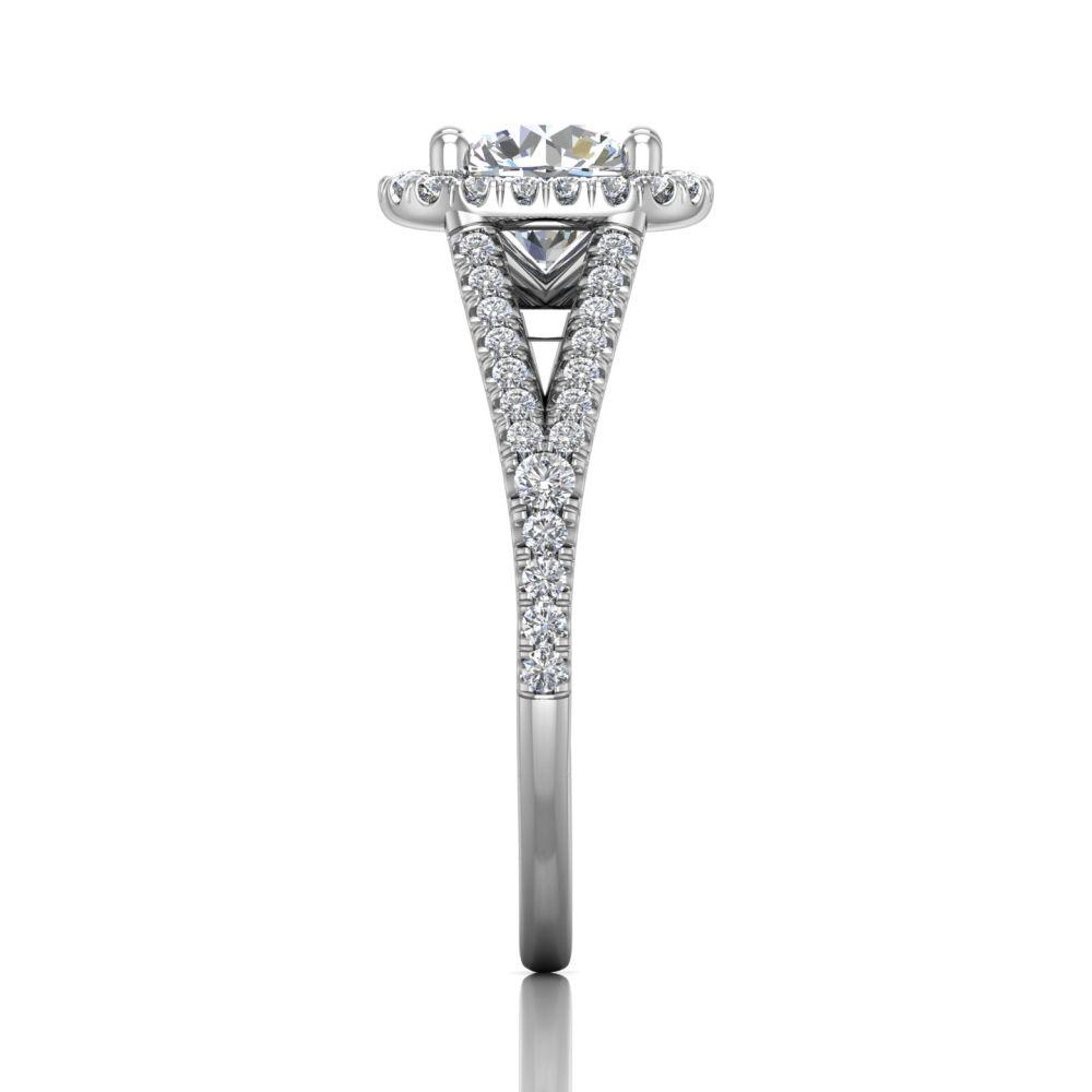 Vincents Fine Jewelry | Martin Flyer | Cutdown Micropave Halo Engagement Ring