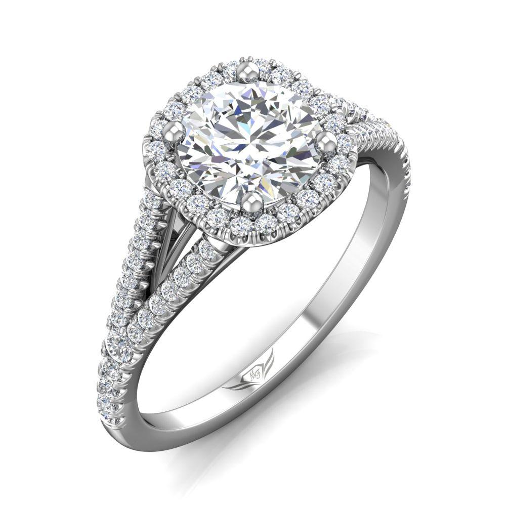 Vincents Fine Jewelry | Martin Flyer | Cutdown Micropave Halo Engagement Ring