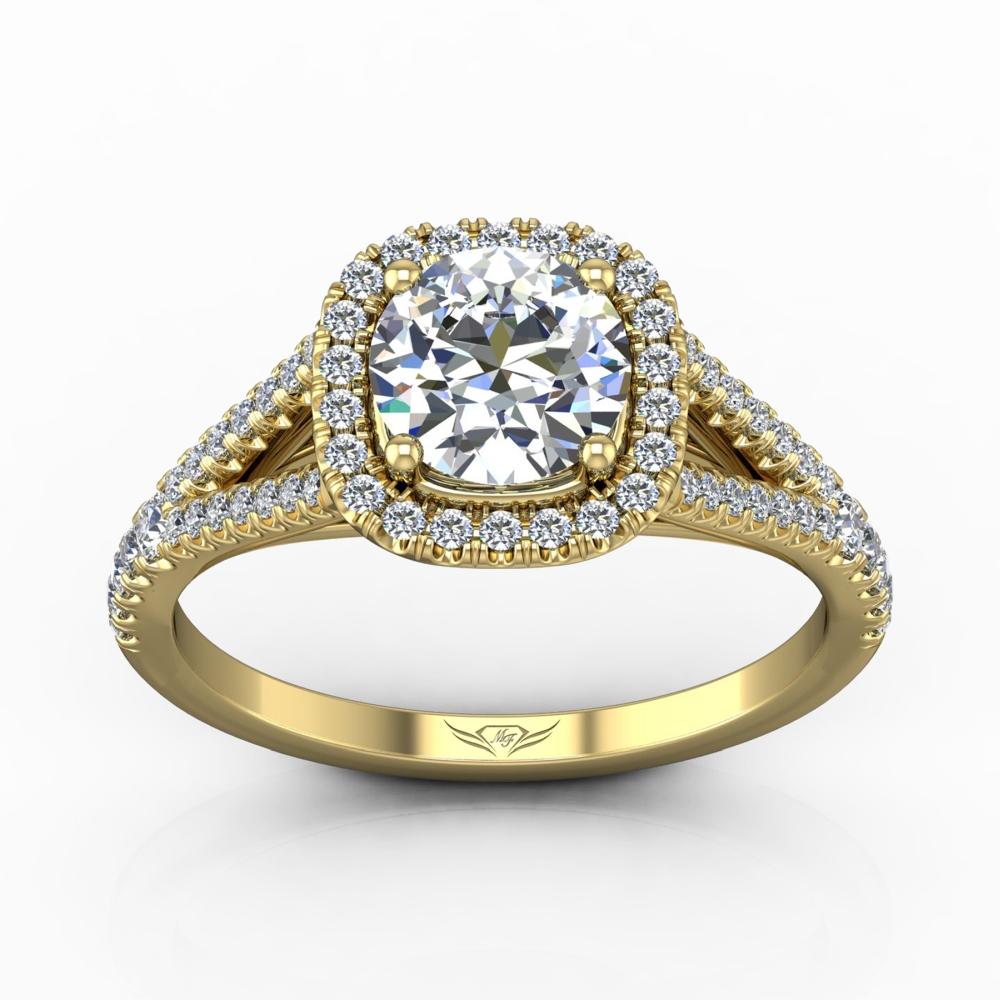 Vincents Fine Jewelry | Martin Flyer | Cutdown Micropave Halo Engagement Ring