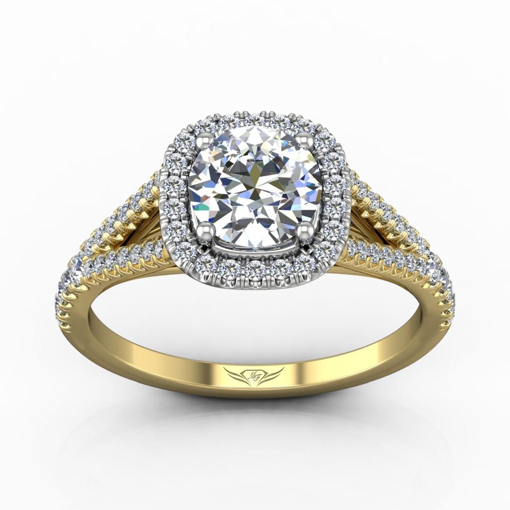 Vincents Fine Jewelry | Martin Flyer | Cutdown Micropave Halo Engagement Ring