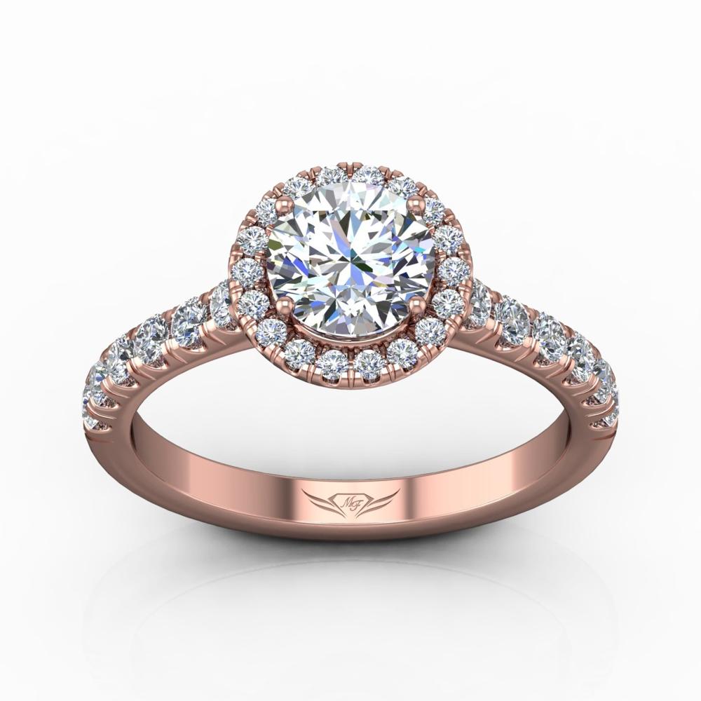 Vincents Fine Jewelry | Martin Flyer | Cutdown Micropave Halo Engagement Ring