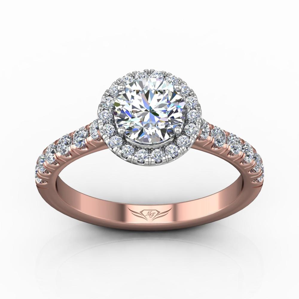 Vincents Fine Jewelry | Martin Flyer | Cutdown Micropave Halo Engagement Ring