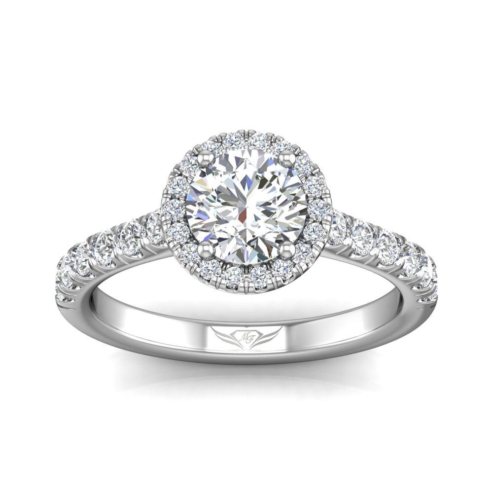 Vincents Fine Jewelry | Martin Flyer | Cutdown Micropave Halo Engagement Ring